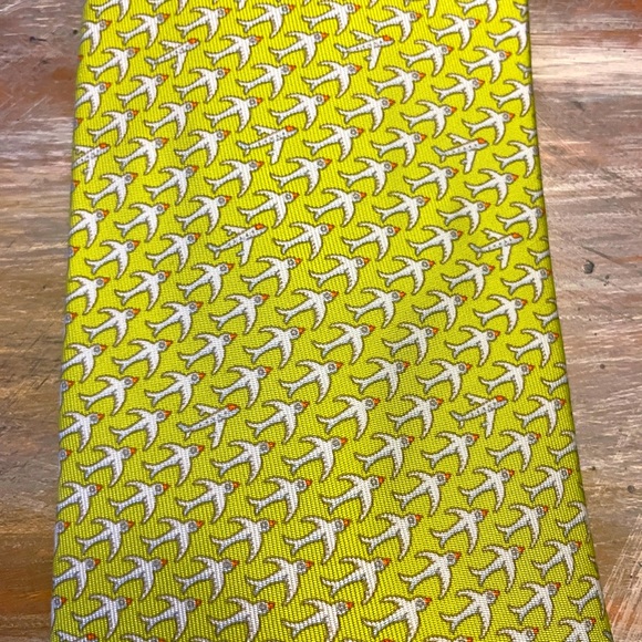 Hermes Tie - ‘It’s a Bird it’s a plane’ RARE - Picture 2 of 5